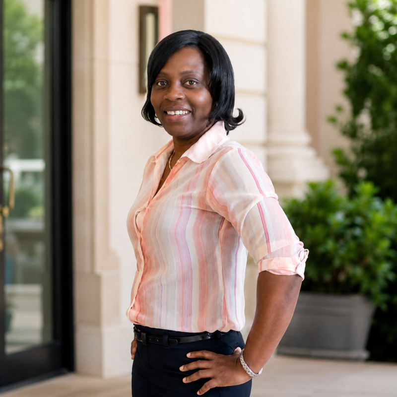 Roseline, Accounting Administrator of Hôpital Camejo